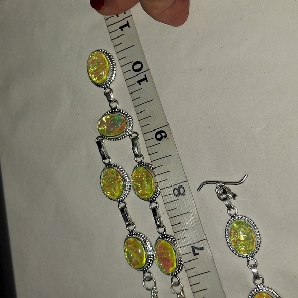 AUSTRALIAN Triplett Sterling Silver Necklace Set Ring Size 6.75 - Picture 7 of 8